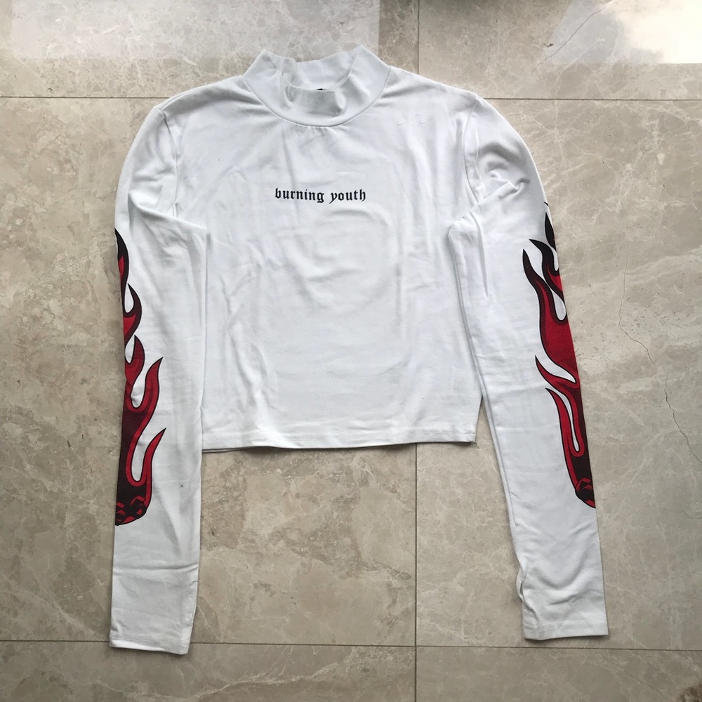 ❌SOLD ON MERCARI Burning Youth Crop Top